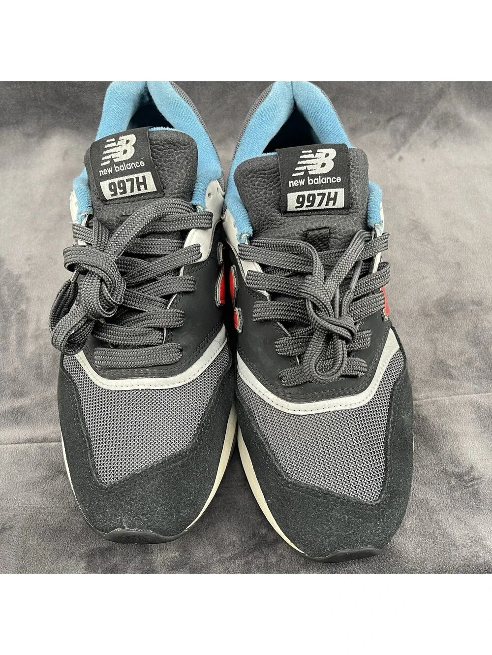New Balance 997H Men’s US 9 Gray Black Red Sneakers CM997HAI Casual Shoes
